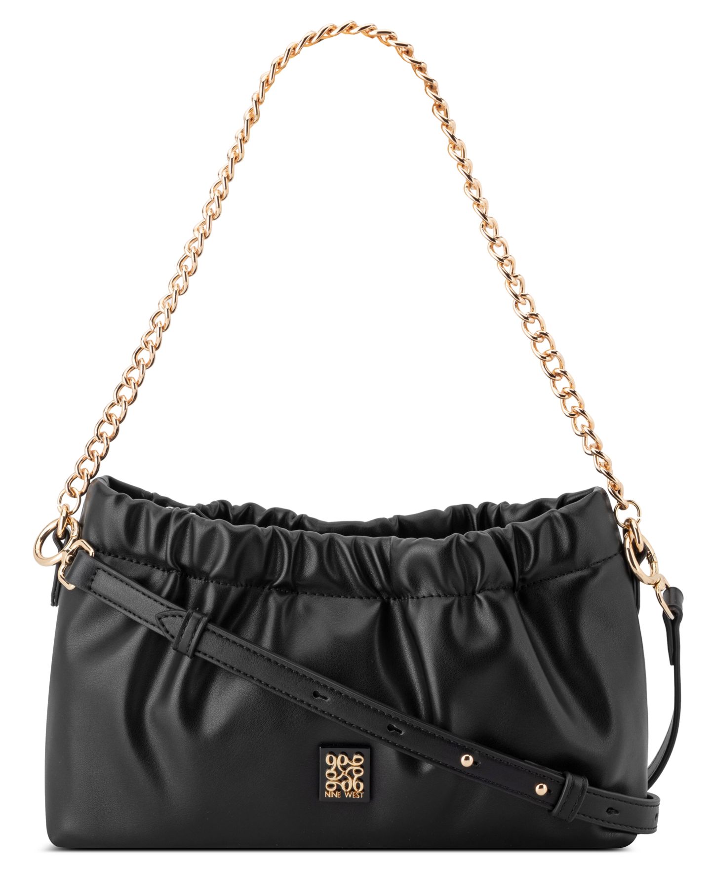 Женская сумка Nine West Flynn Convertible Small Shoulder, цвет: Чёрный — фото 1