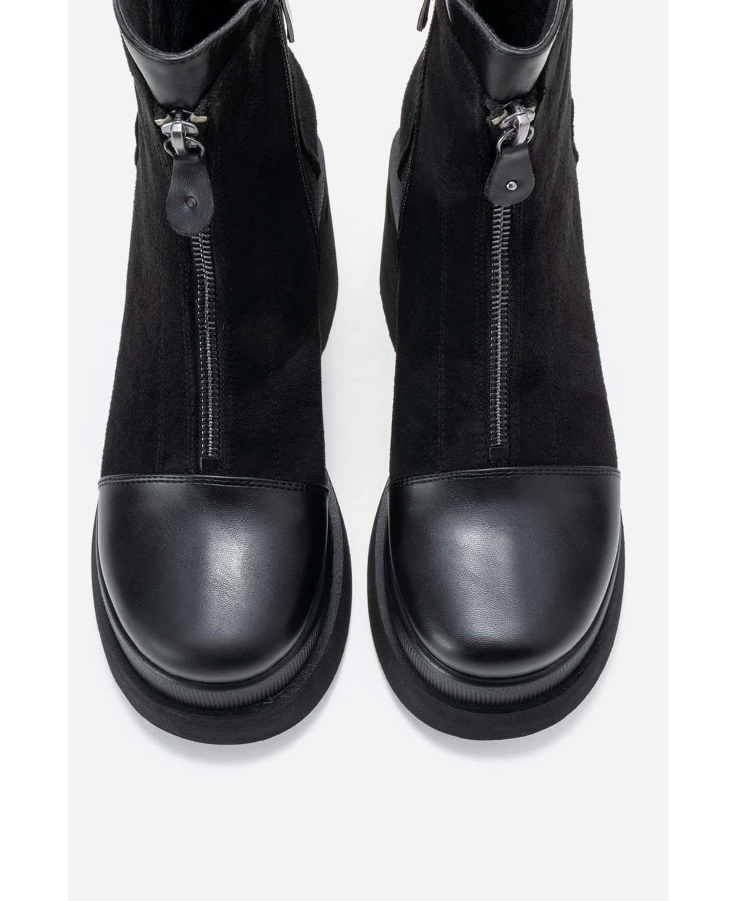 Женские ботинки Prologue Shoes Women Ardenne Platform Zip Boot, цвет: Чёрный замшевая искусственная кожа — фото 5