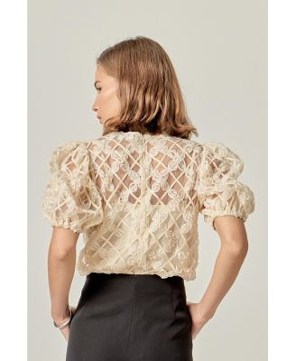 Women's Floral Texture Top