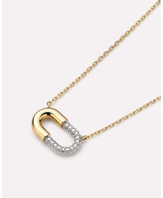 Gold Pendant - Blake Necklace Mini Micropave