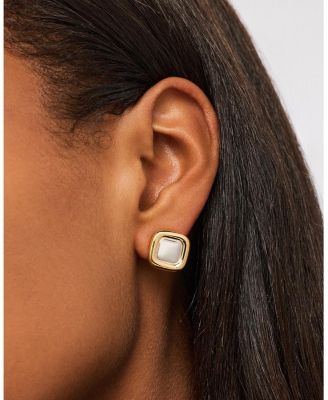 Stud Earrings - Clara Studs Two Tone