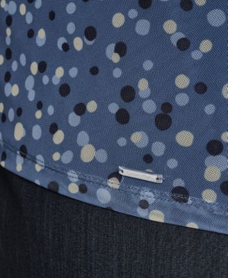 Plus Size Printed Gathered Shoulder Top