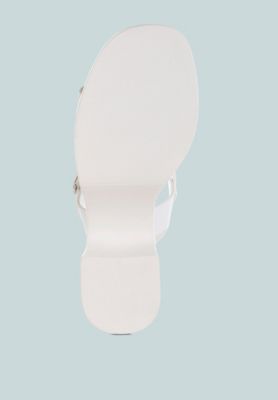 Womens Avalon Chunky Pin Buckle Platform Heels