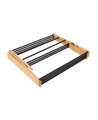 Bamboo Folding Clothes Drying Rack, Black
