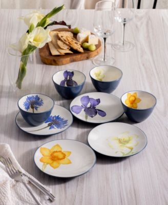 Set of 4 Colorwave Mini Floral Bowls