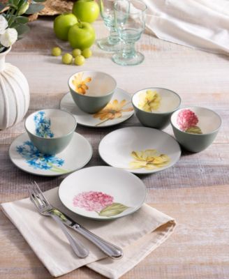 Set of 4 Colorwave Mini Floral Bowls