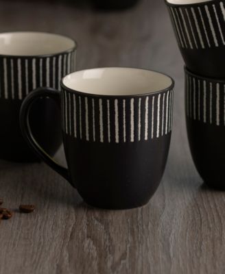Set of 4 Colorwave Stripe Mugs