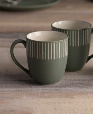 Set of 4 Colorwave Stripe Mugs