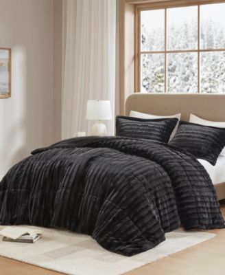 Duke Reversible Faux Fur 3-Pc. Comforter Set, Full/Queen