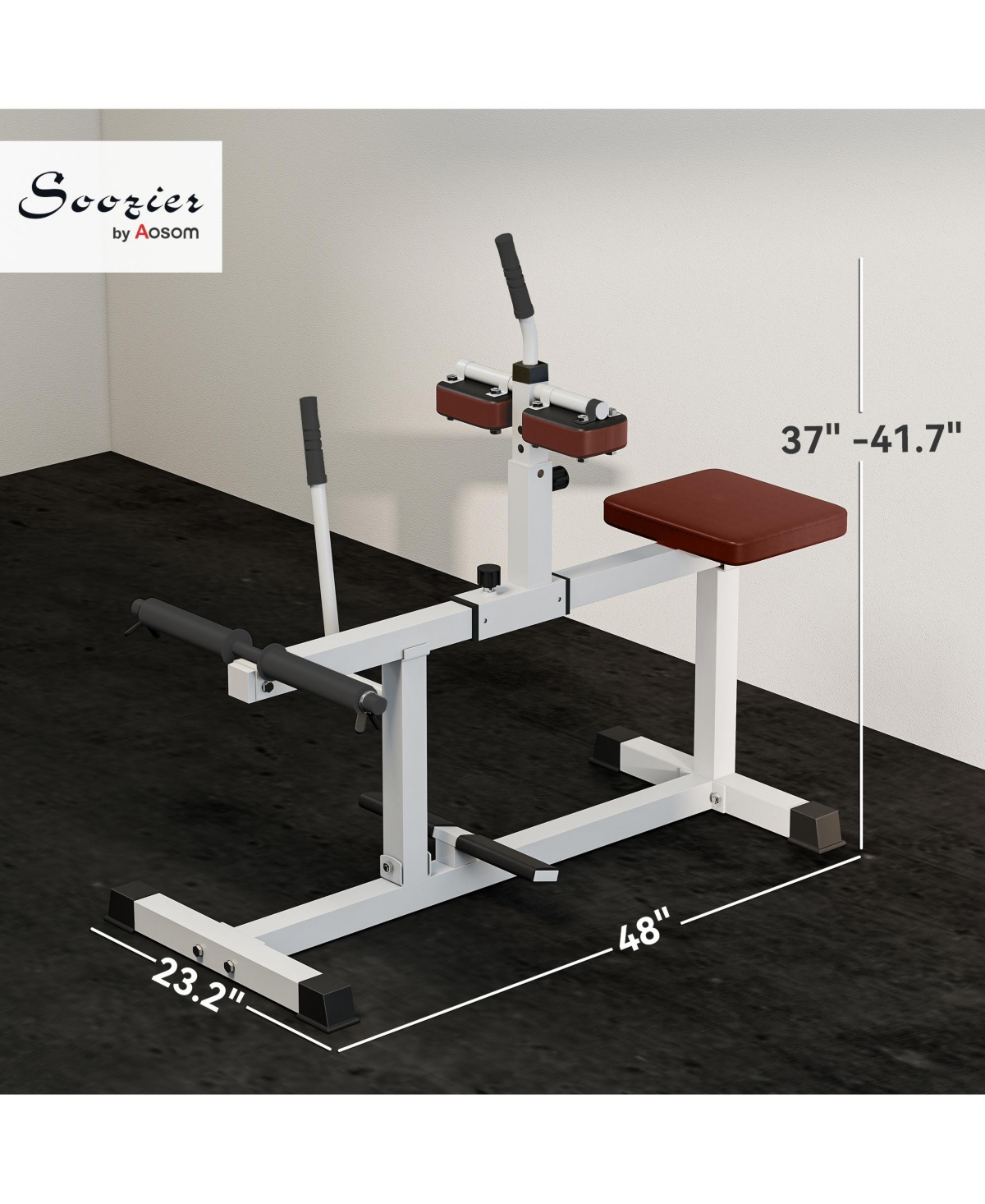 Soozier Adjustable Seated Calf Raise Machine Leg Press Strength Training Gym Equipment