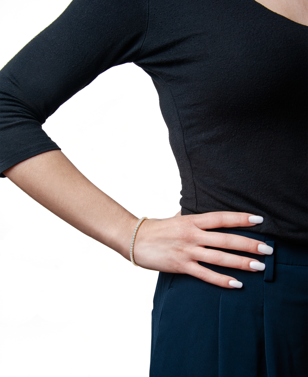 Macy's Diamond Tennis Bracelet (2 ct. t.w.) in 10k Yellow Gold Over Sterling Silver