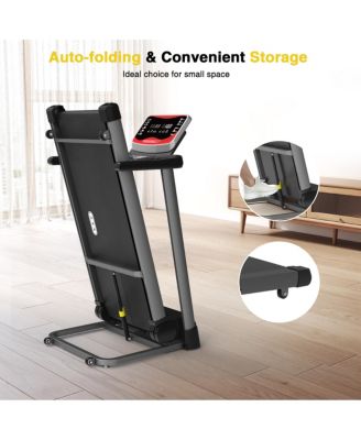 Folding Treadmill for Home with Incline, 350 lbs Capacity, Running Machine with Bluetooth Speaker