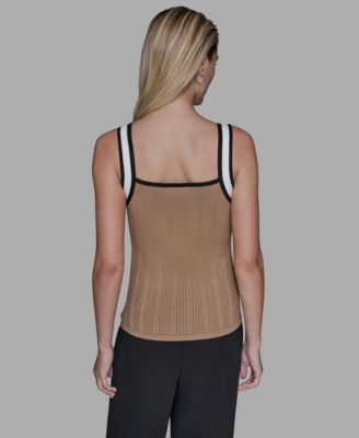Women's Contrast Sleeveless Tank Top