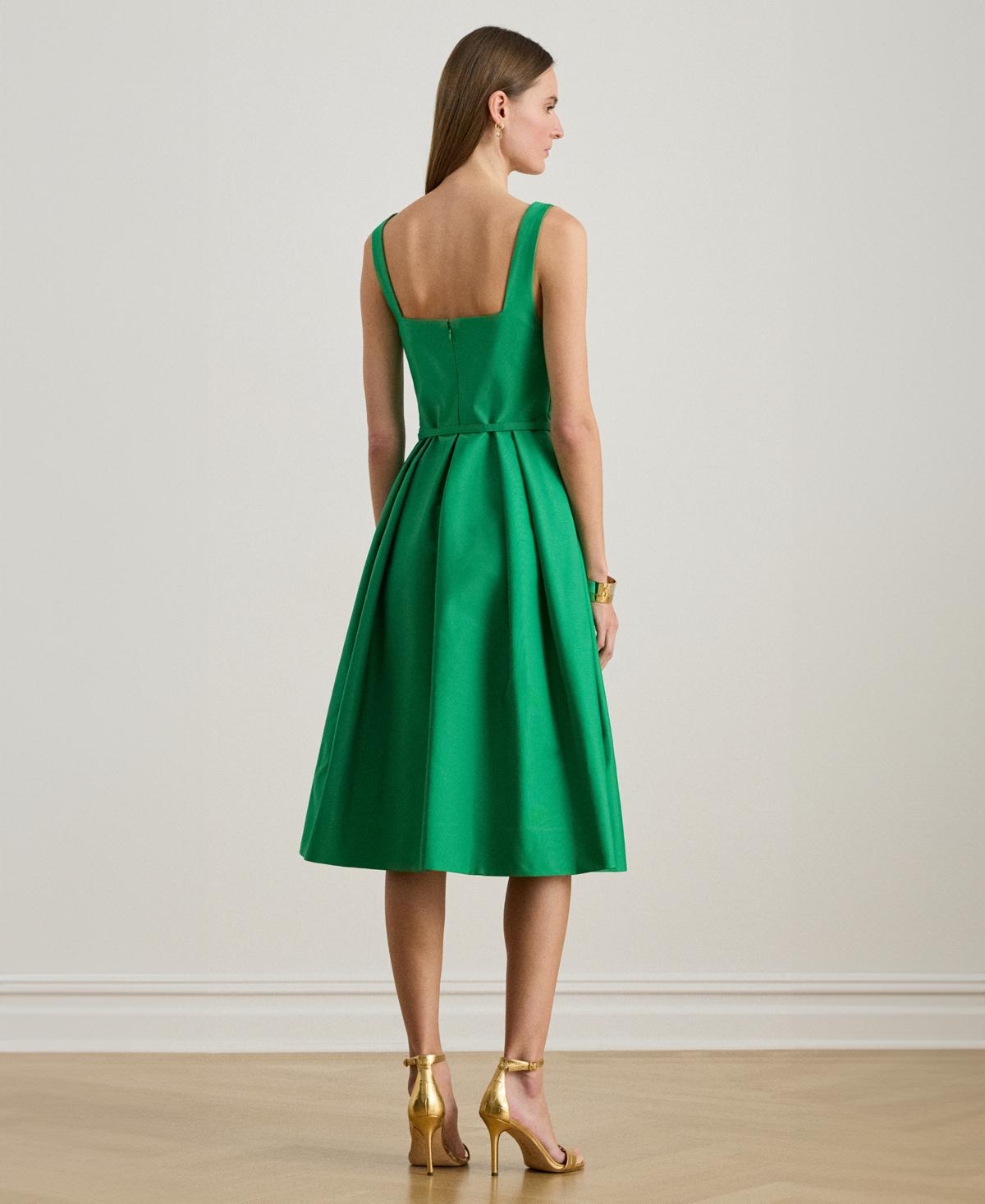 Lauren Ralph Lauren Women's Belted Faille Cocktail Dress