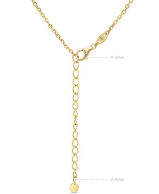 Freshwater Pearl Chain Necklace in 14K Gold, 16 in adj to 18 in, approx. 3.6 grams.