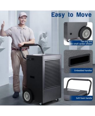 Commercial Dehumidifier 190 Pint,with Drain Pump and Hose,for Basement,Factory,Shopping Malls,Continuous Drainage,Automatic Defrost