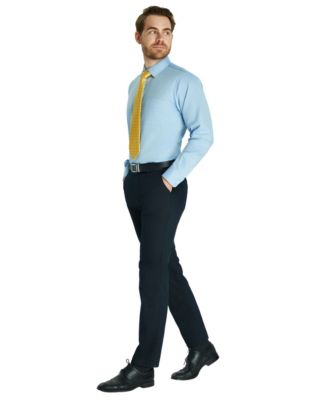 Men's Pinpoint Solid Dress Shirt