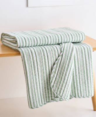 Martha Stripe Reversible Quilted Throw, 50" x 60"