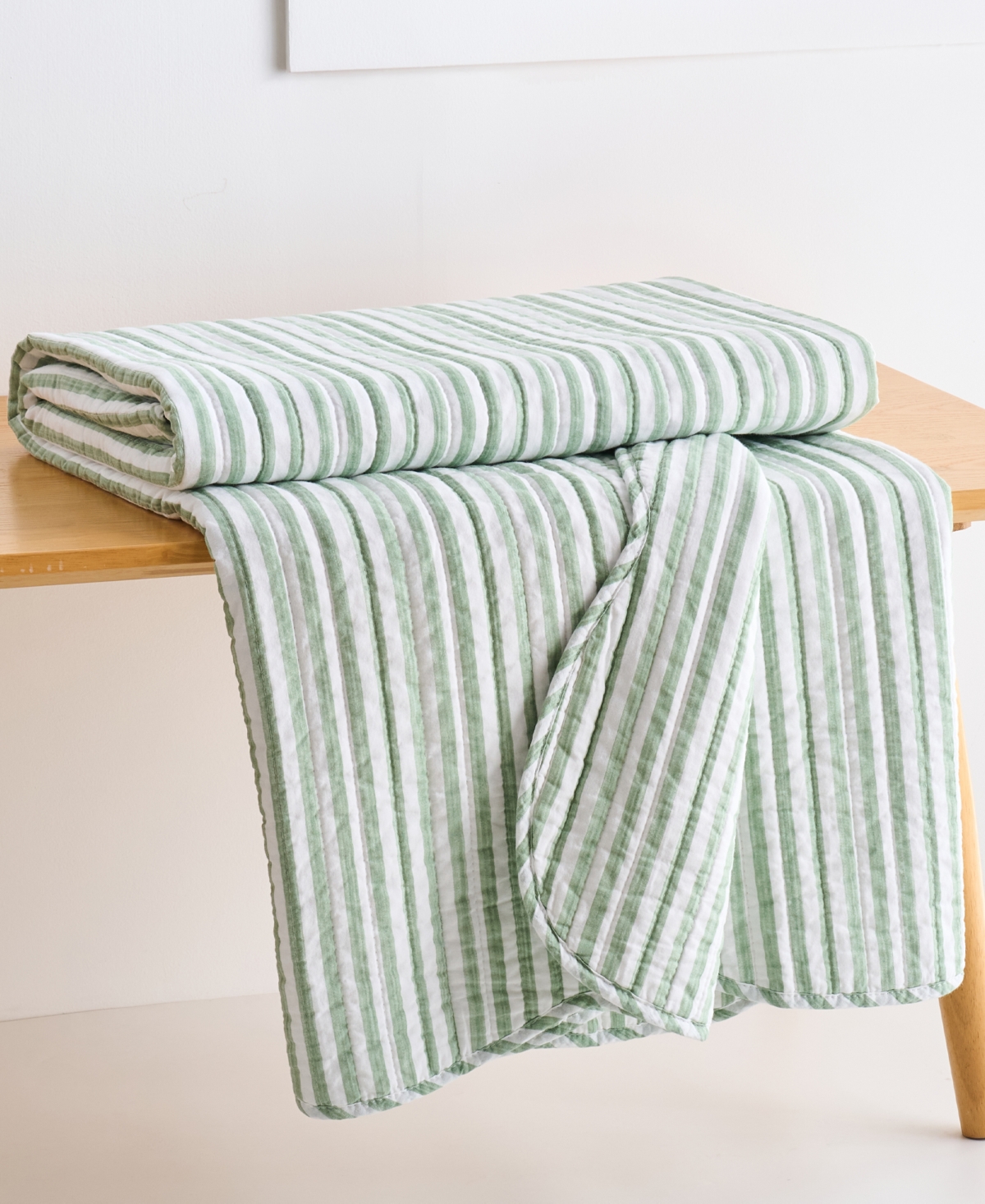 Levtex Martha Stripe Reversible Quilted Throw, 50" x 60"