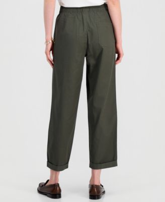 Jeans Women's Solid Cuffed Pull-On Pants