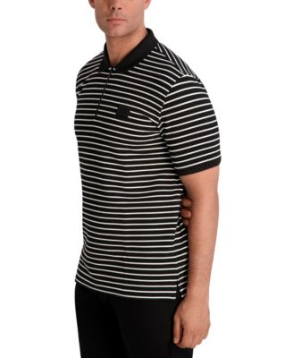 Men's Striped Quarter-Zip Polo Shirt