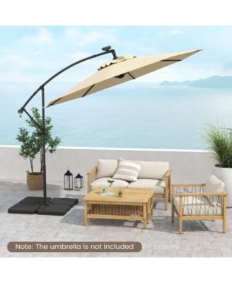 Heavy-Duty Offset Umbrella Base with Fillable Spouts