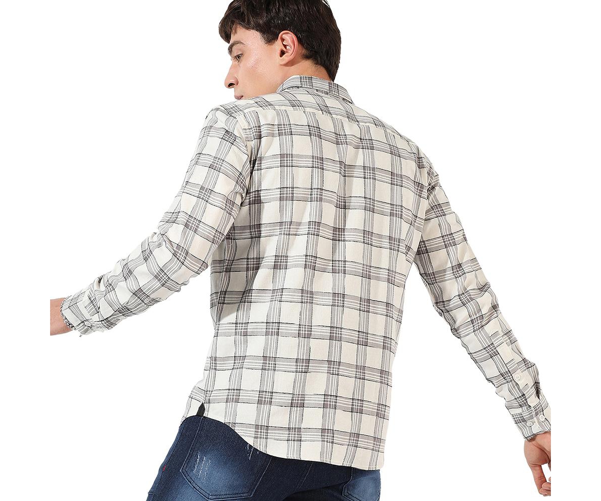 Campus Sutra Men's Multicolour Checkered Regular Fit Casual Shirt