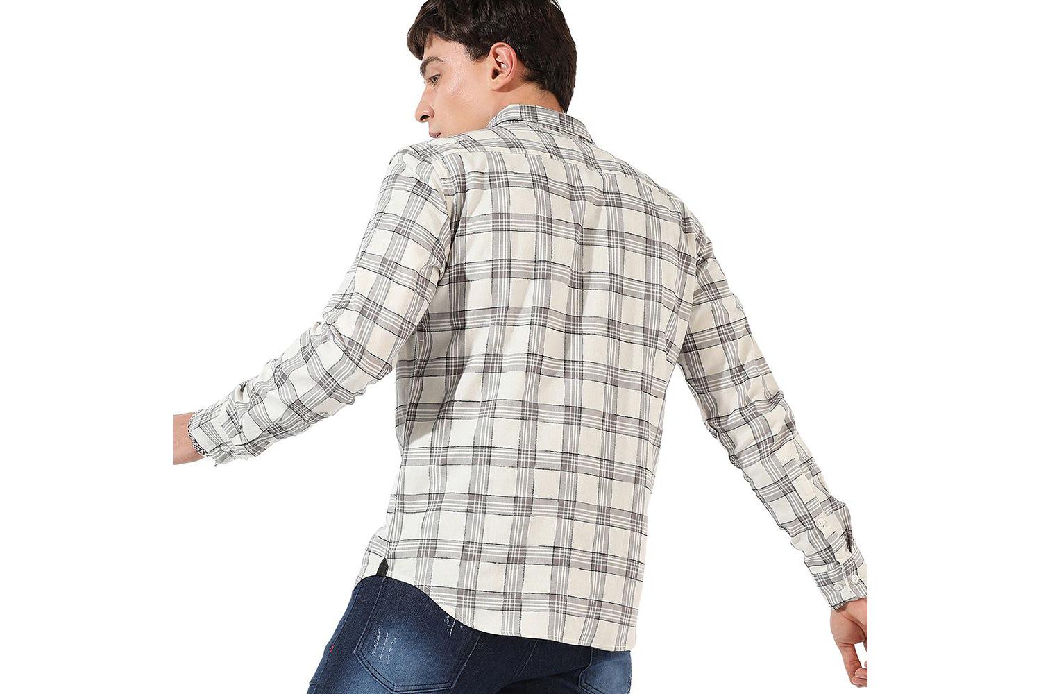 Men's Multicolour Checkered Regular Fit Casual Shirt