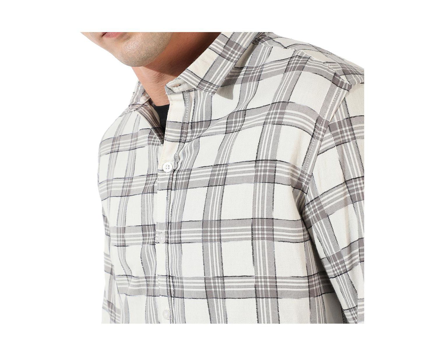 Men's Multicolour Checkered Regular Fit Casual Shirt