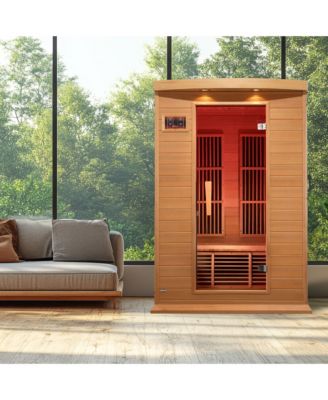 Toulouse 2 Person Infrared Sauna w/Speakers, Canadian Hemlock