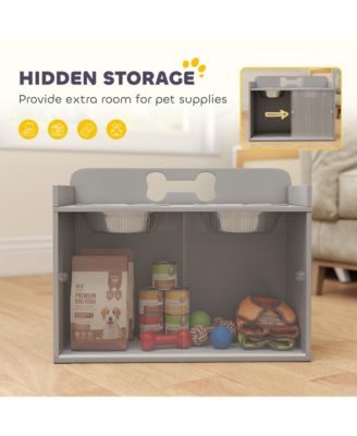 Elevated Dog Bowls with Storage, Raised Bowl Sd with Food Dishes