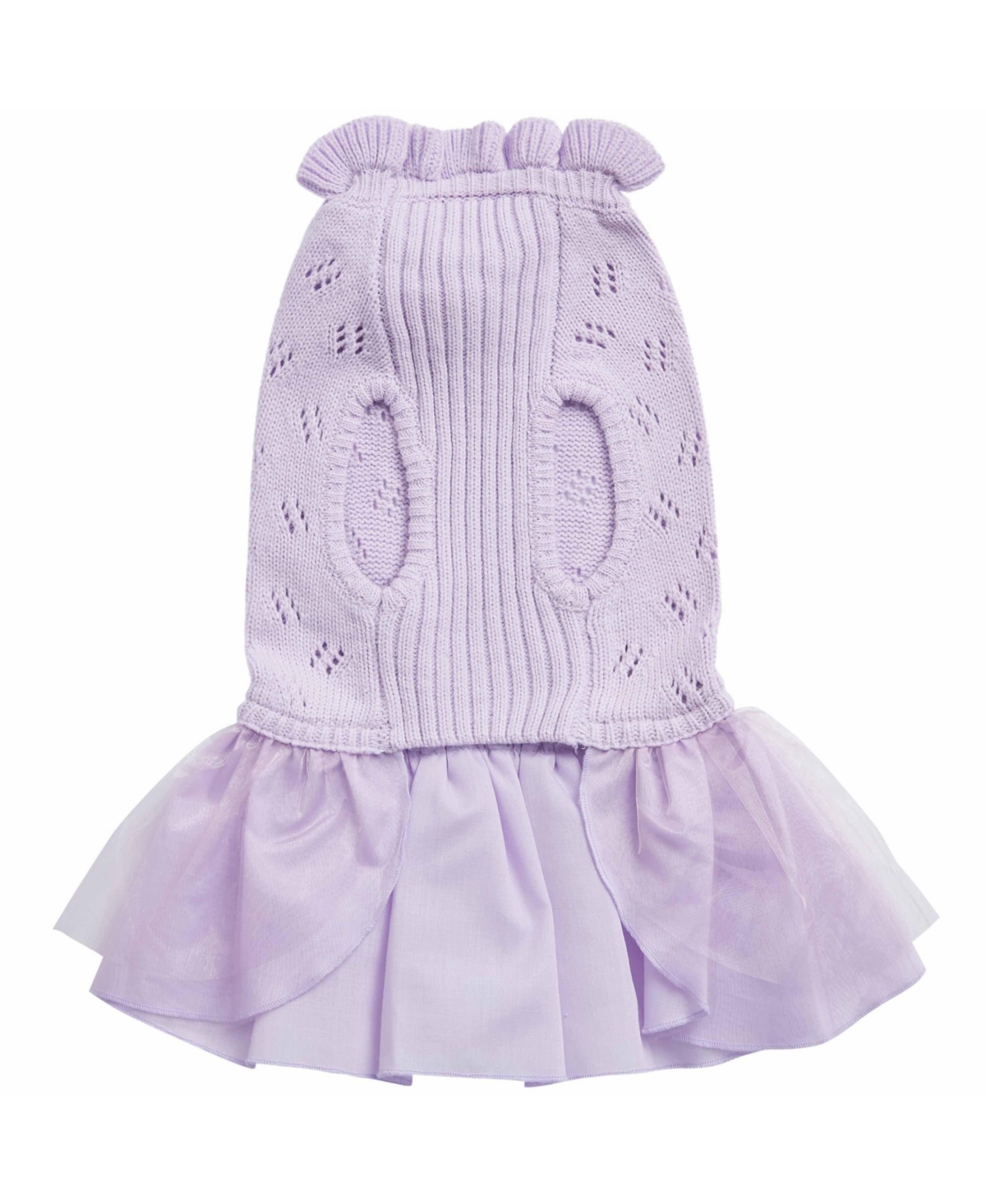 Blueberry Pet My Cutie Princess Ruffle Collar with Layered Tulle Dog Sweater Dress