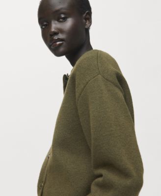 Women's Buttons Chunky-Knit Cardigan