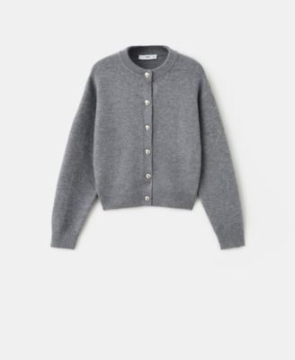 Women's Buttons Chunky-Knit Cardigan