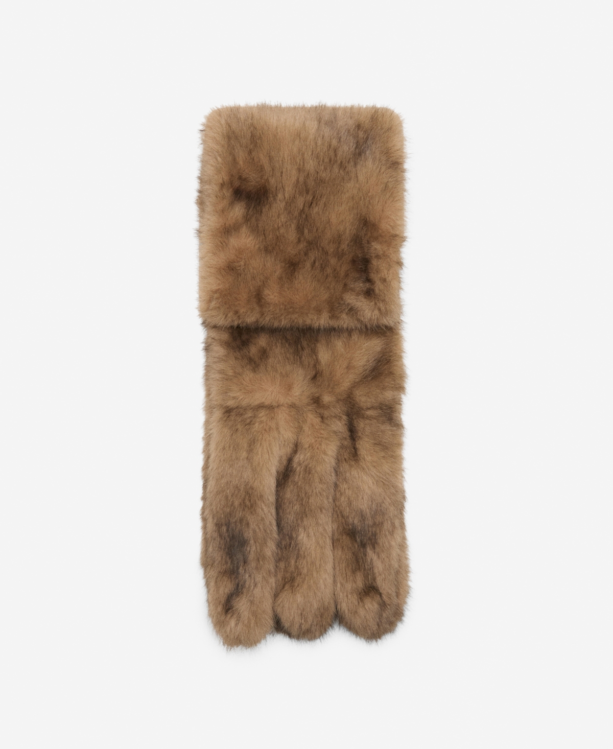 Mango Women's Long Fur-effect Scarf In Brown
