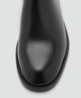 Women's Elastic Panel And Buckle Ankle Boots