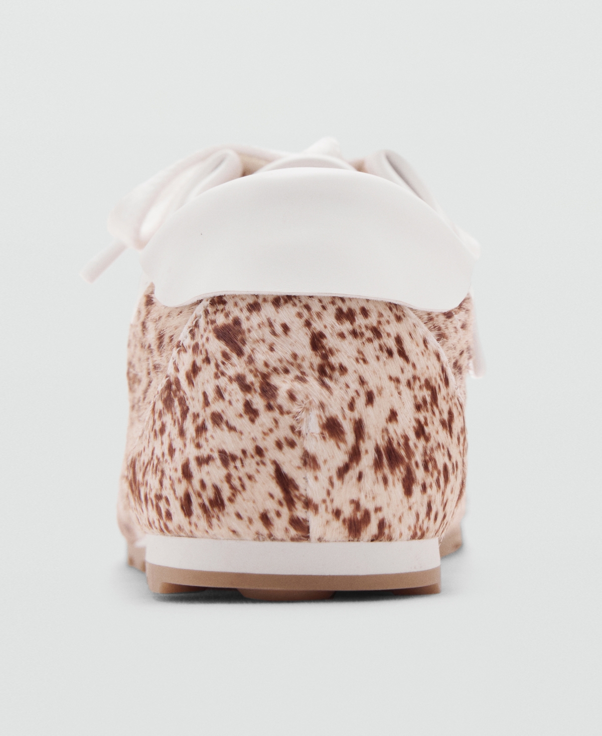 Mango Women's Leather And Fur-Effect Trainer Shoes