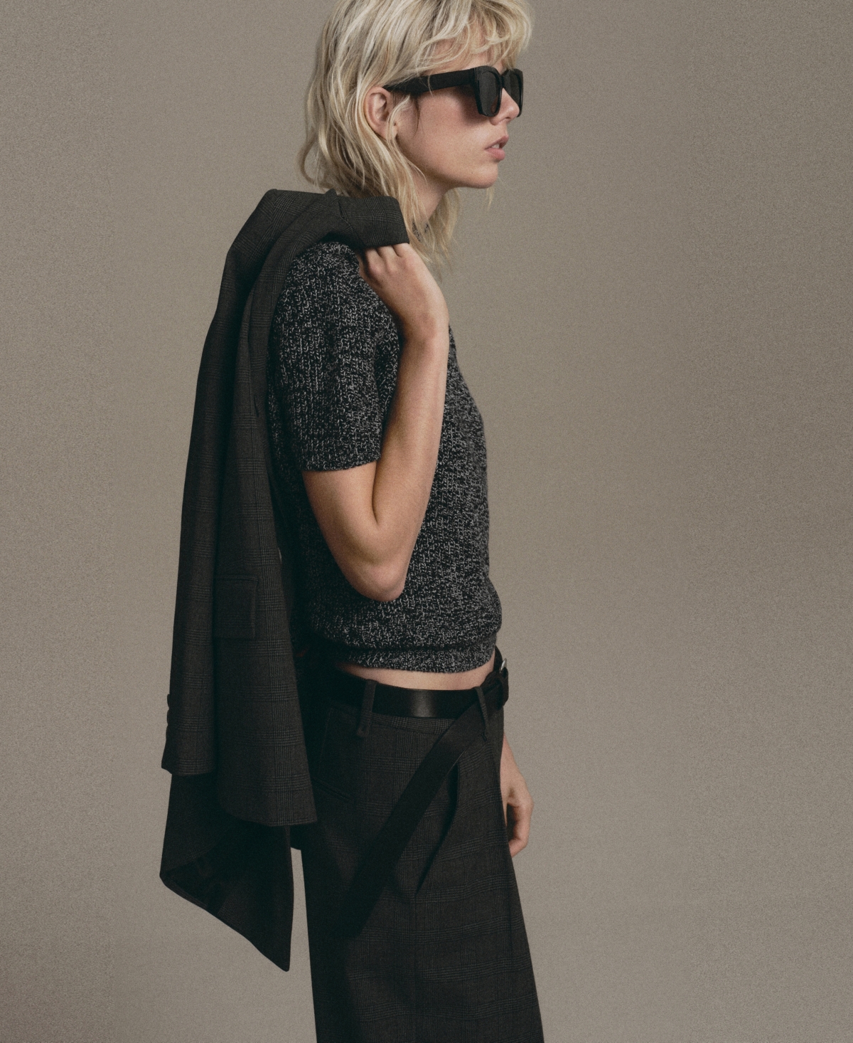 Mango Women's Speckled Perkins-Neck Sweater