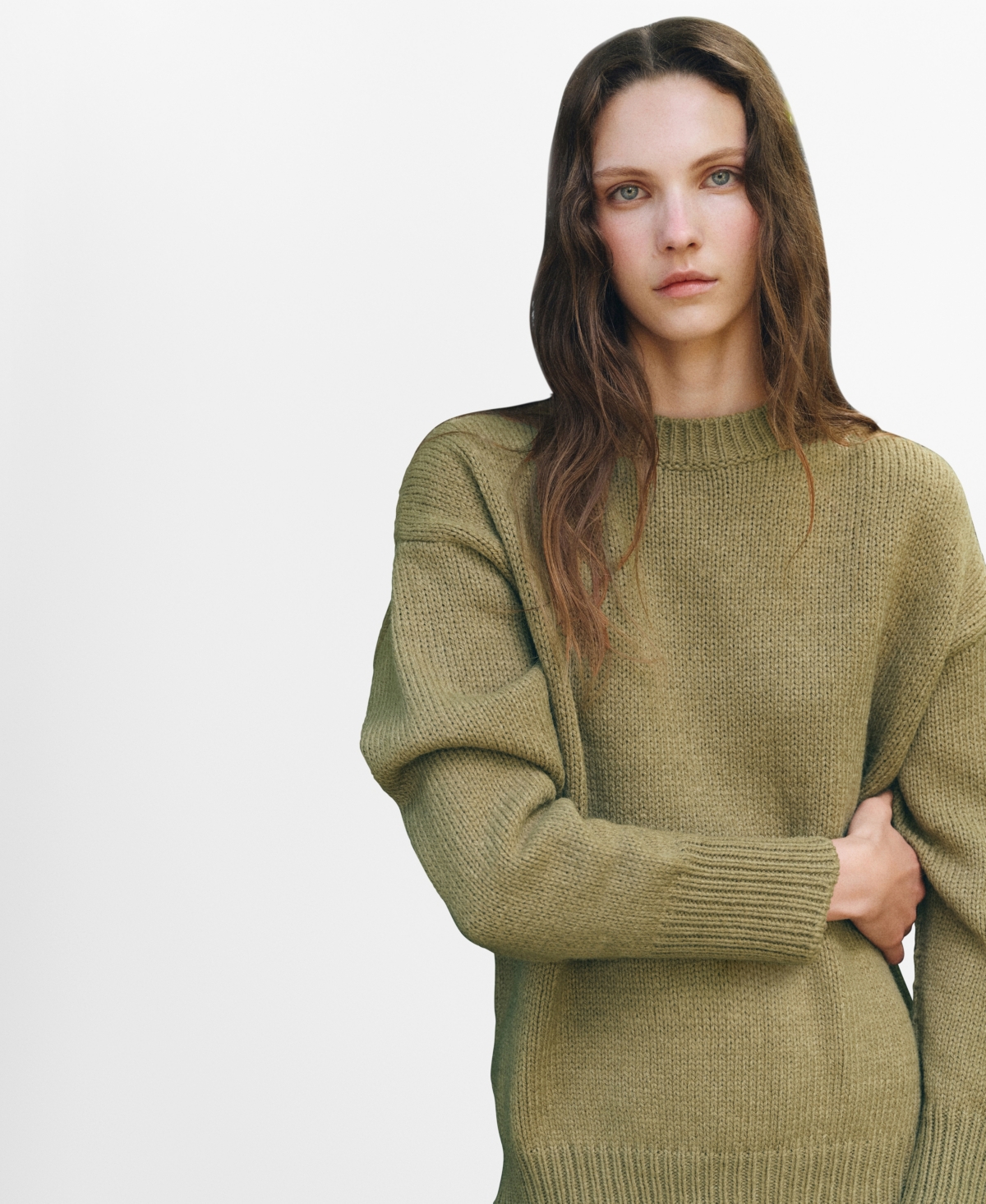 Mango Women's Oversized Chunky-knit Sweater In Green