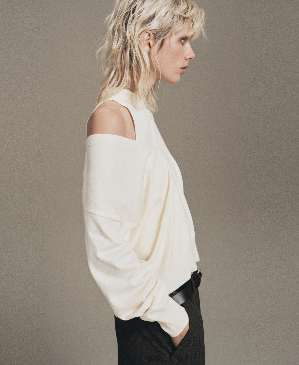 Mango Women's Oversized Combined Sweater