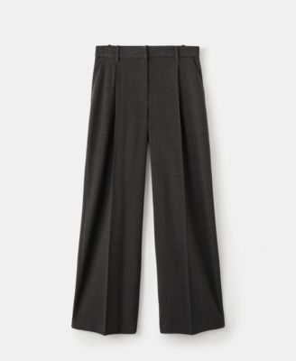 Women's Check Pleated Pants