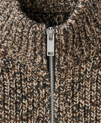 Women's Speckled Zip-Up Cardigan