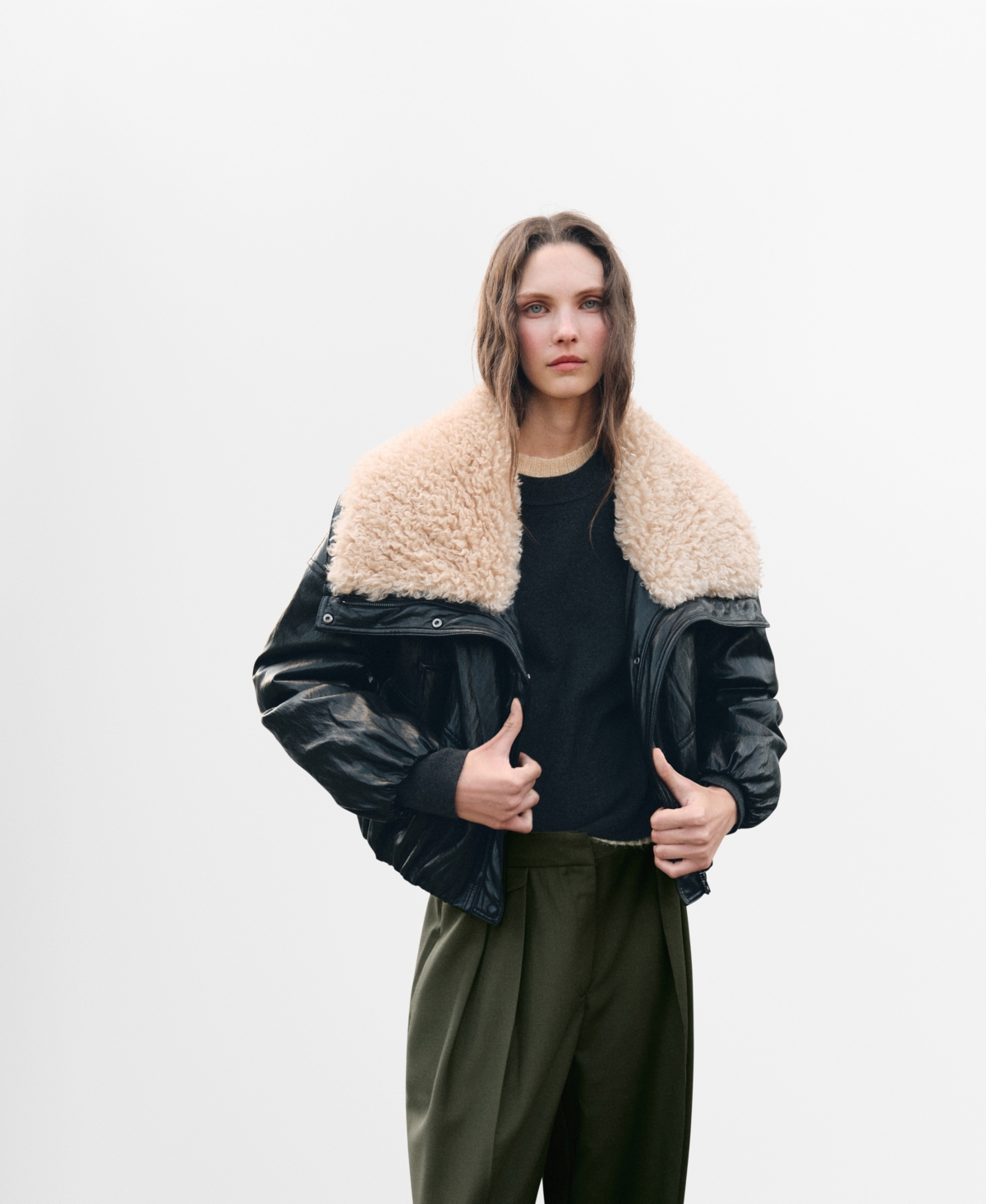 Mango Women's Button Detail Pleated Trousers