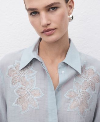 Women's Embroidered Lyocell Blouse
