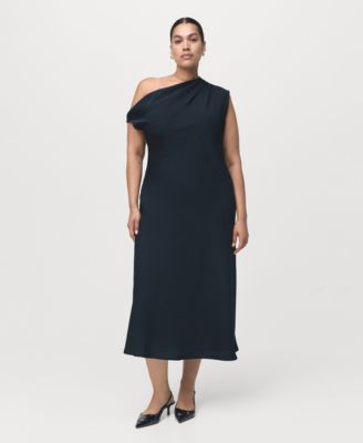 Women's Asymmetrical Neckline A-Line Dress