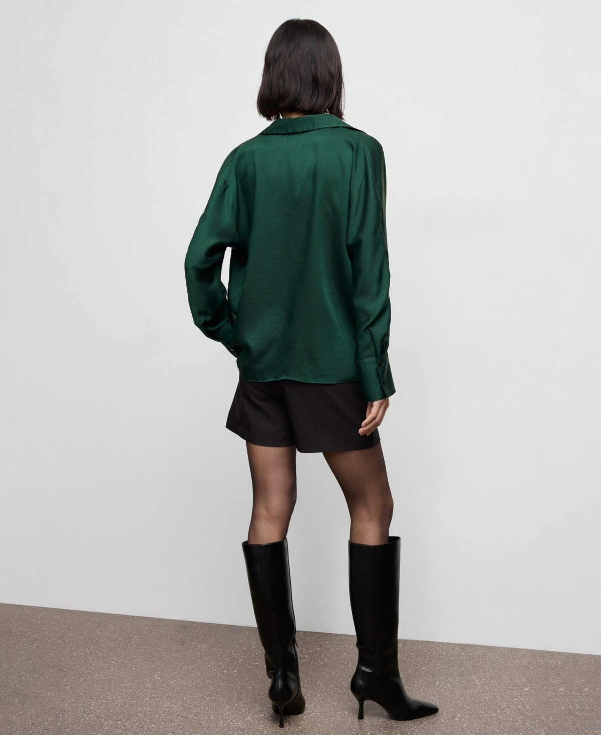 Mango Women's Cross-over Satin Blouse