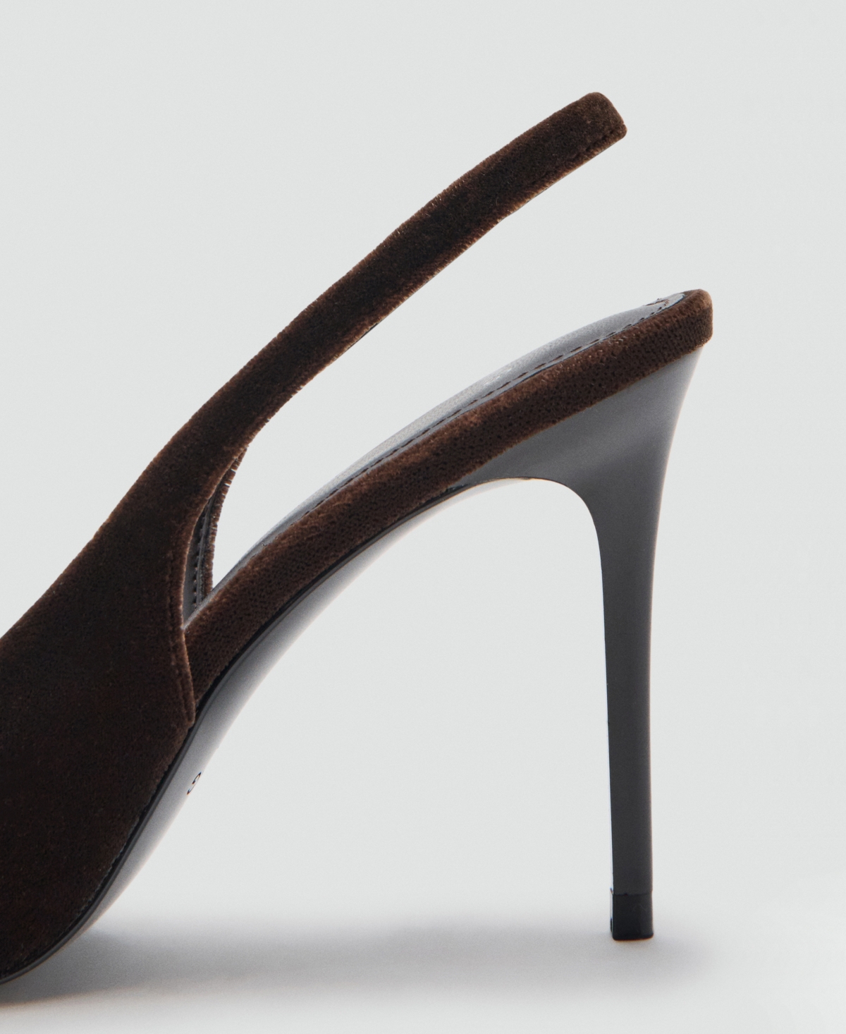 Mango Women's Velvet Heeled Shoes