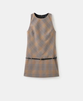 Women's Check Belt Dress