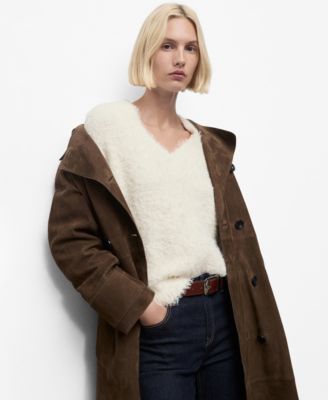 MANGO - Women's Fur-Effect Knitted Sweater