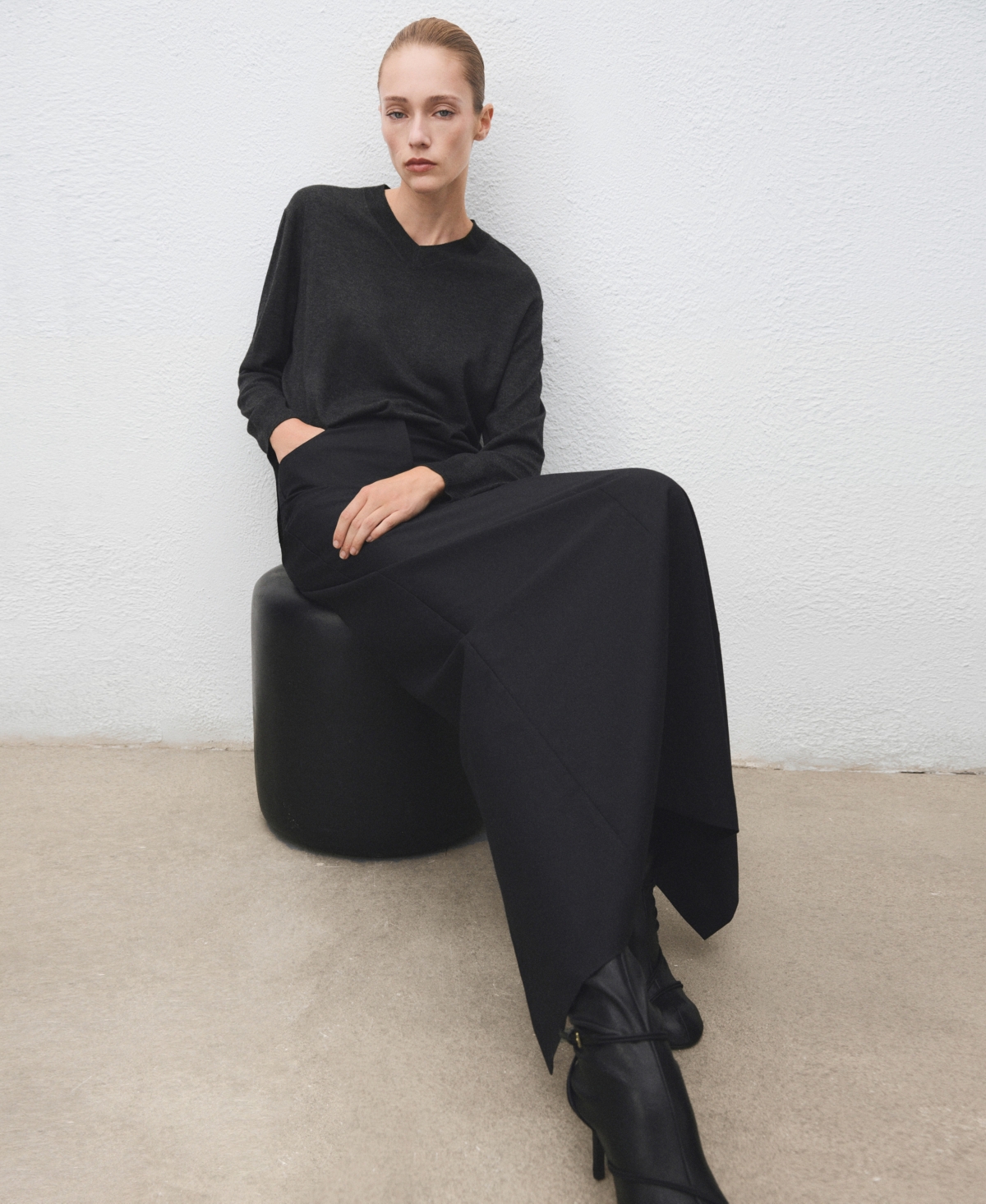 Mango Women's V-Neck Knit Sweater